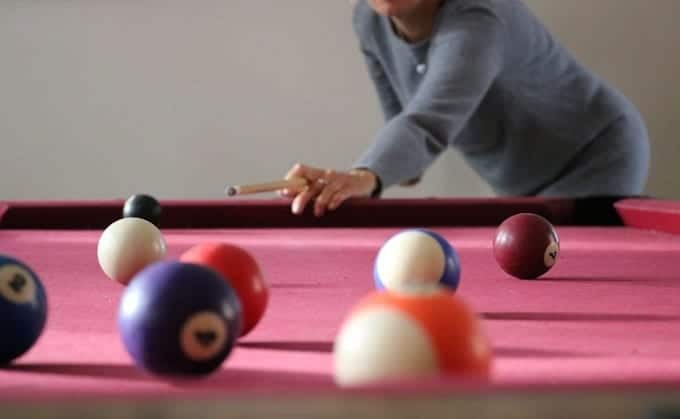 Woman Playing Pool