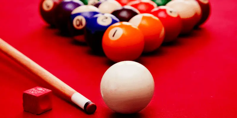Red pool table